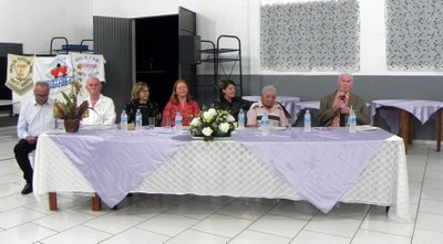 Mesa dos Homenageados, fala do senhor Egmar Umberto Sant'Anna de Moraes