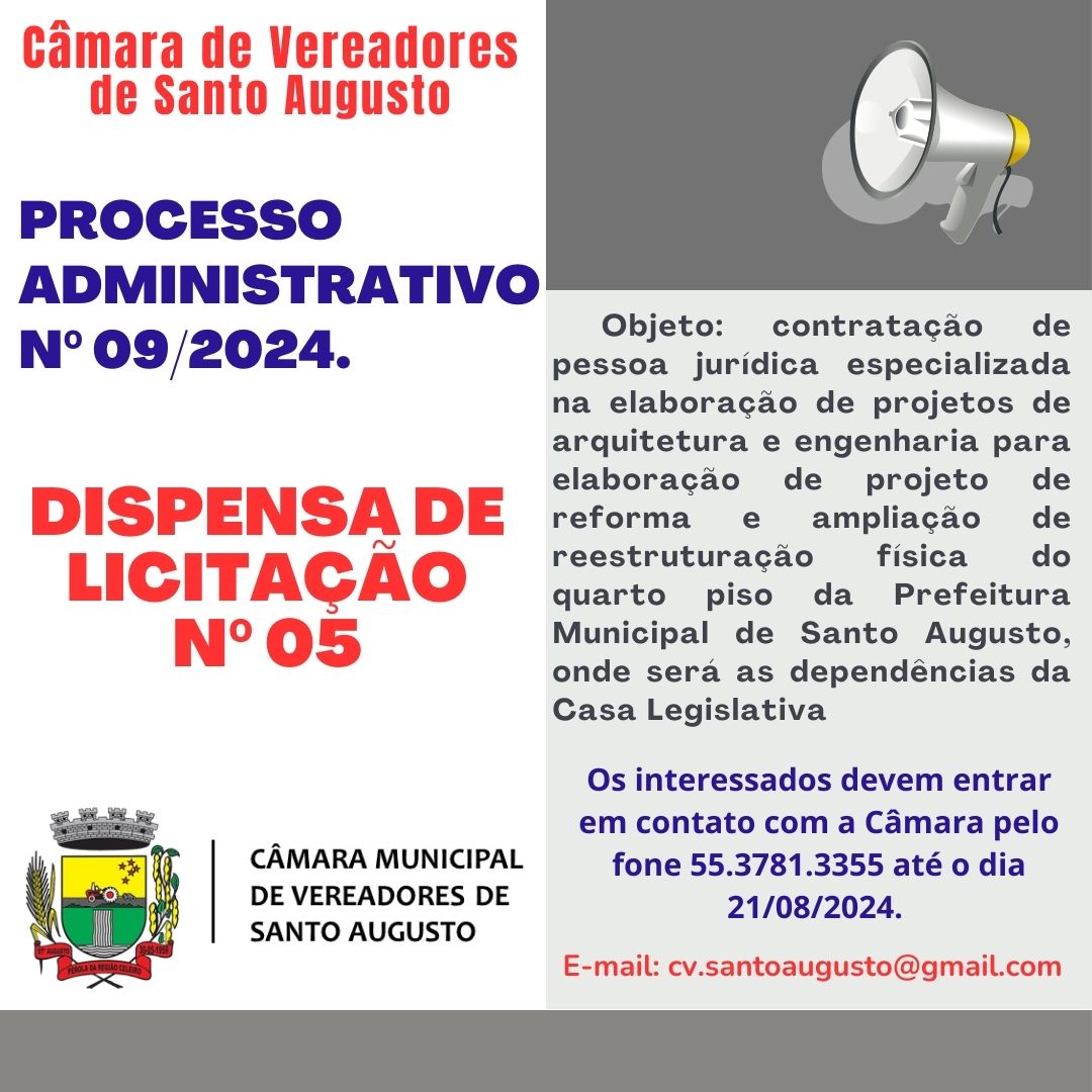 PROCESSO ADMINISTRATIVO Nº 009/2024.