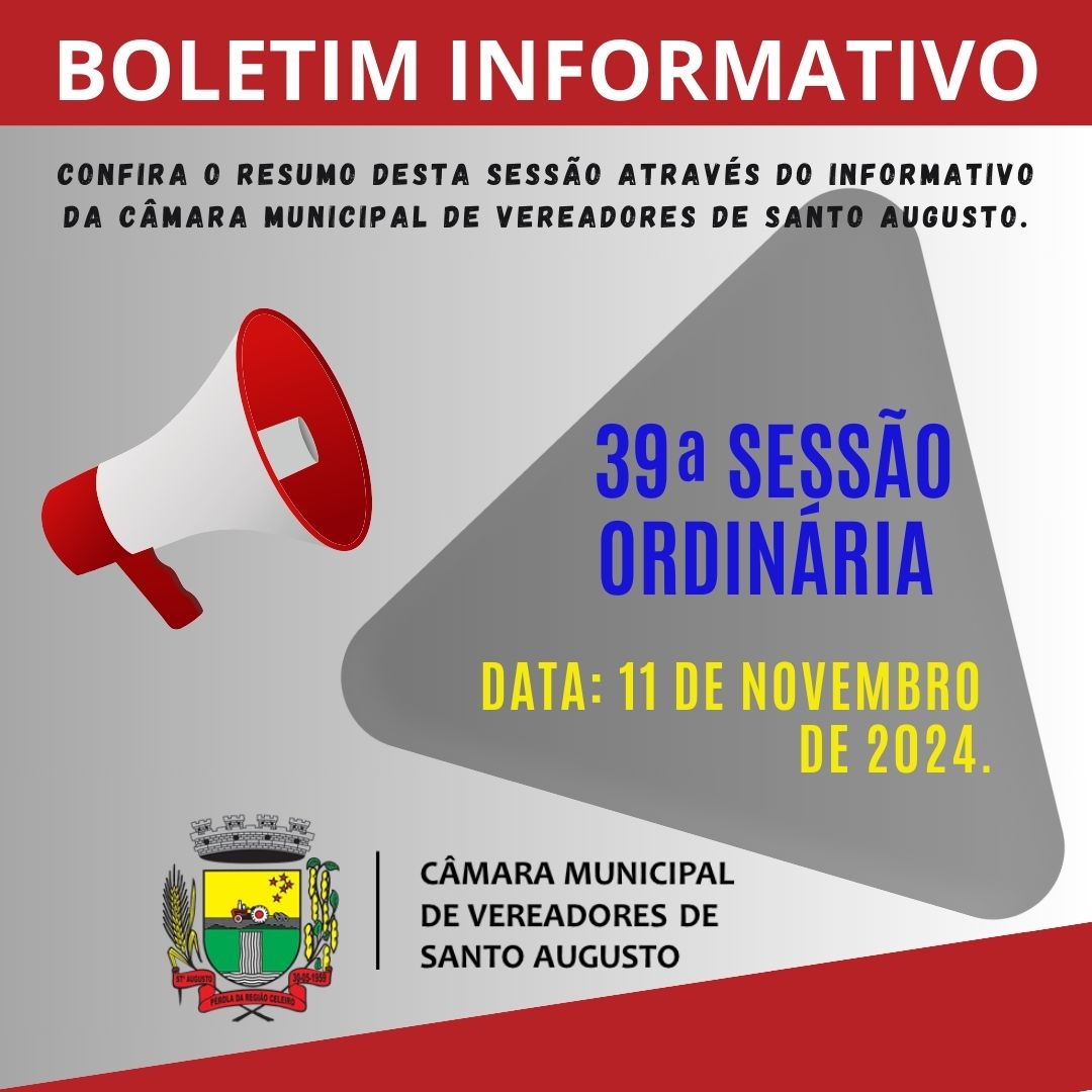 SESSÃO ORDINÁRIA DE 11 DE NOVEMBRO DE 2024.