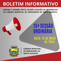 SESSÃO ORDINÁRIA DE 13 DE MAIO DE 2024.