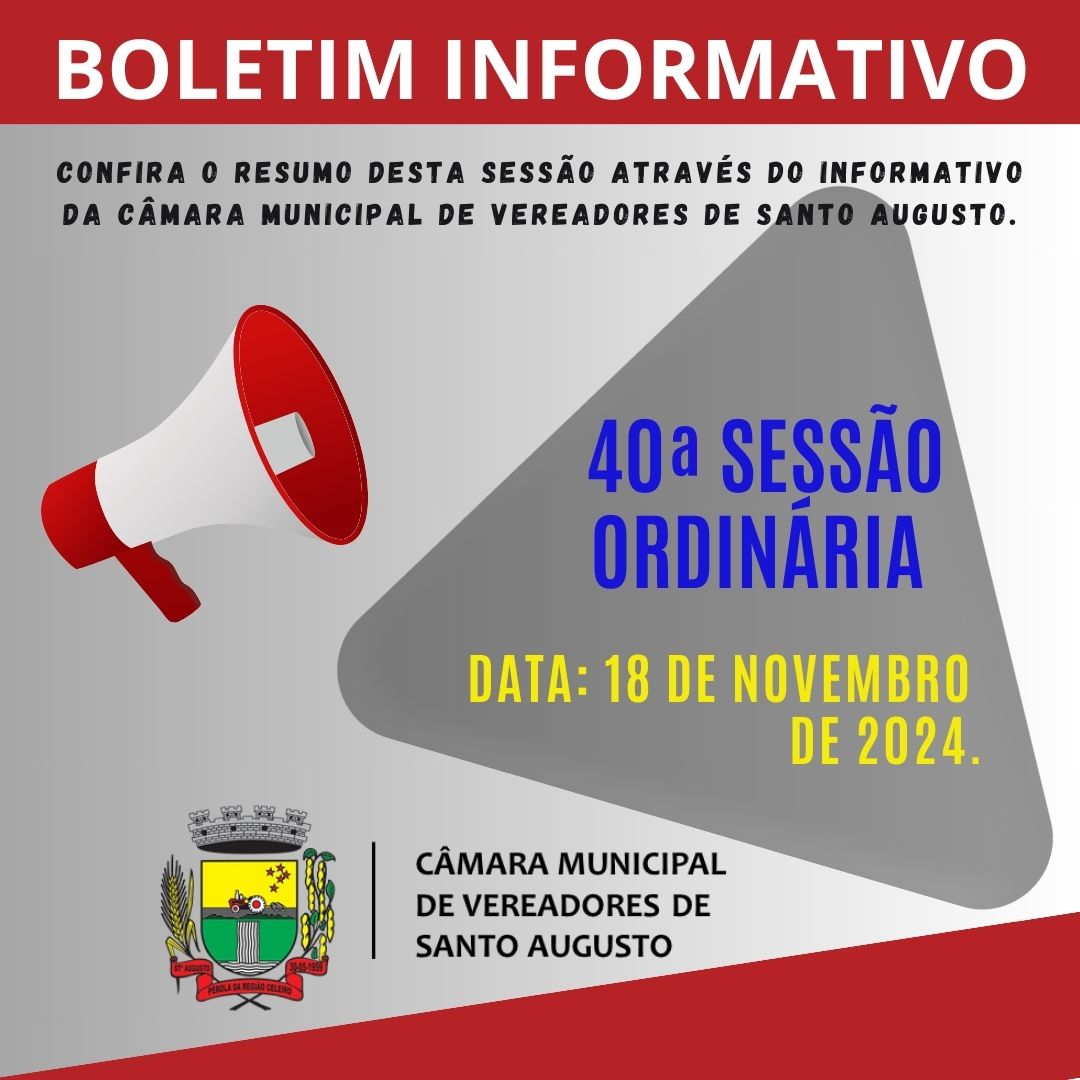 SESSÃO ORDINÁRIA DE 18 DE NOVEMBRO DE 2024.