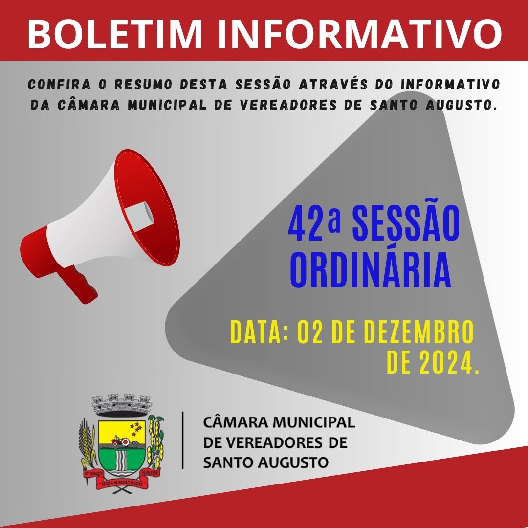 SESSÃO ORDINÁRIA DE 2 DE DEZEMBRO DE 2024.